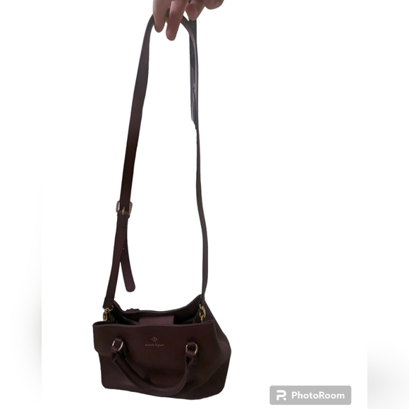 Nanette Lepore Burgundy 2 Zipper Cross Shoulder Purse - Picture 5 of 9